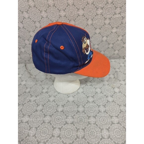 Vintage Chicago Bears Looney Tunes Taz Bug Baseball Cap Hat Orange Blue YOUTH - Picture 7 of 10
